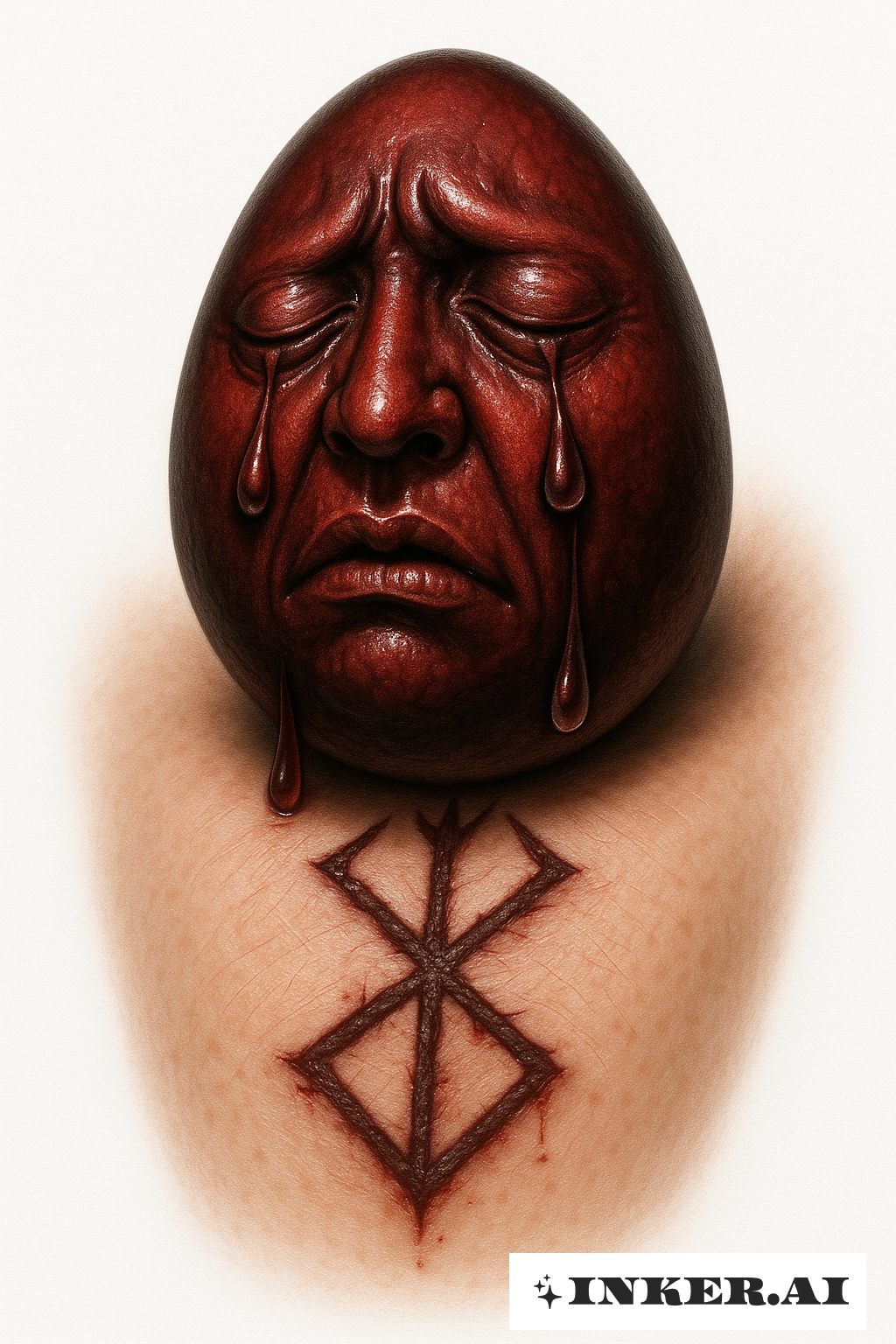 緋紅貝黑利特在獻祭之烙印上哭泣