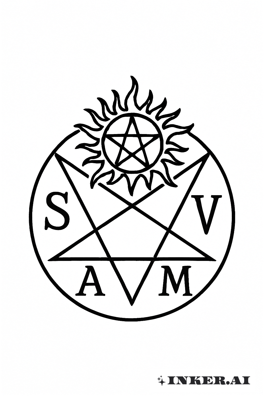 Um Símbolo Básico de Armadilha para Diabos Sobrenatural