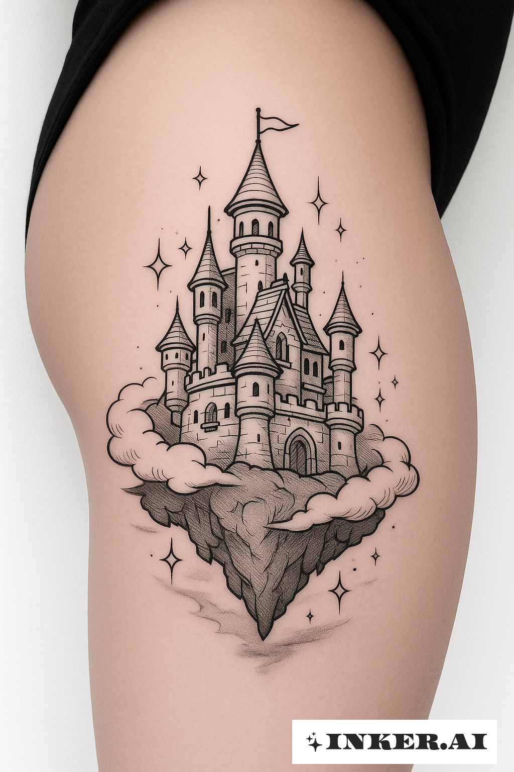 Castelo Flutuante Acima da Coxa