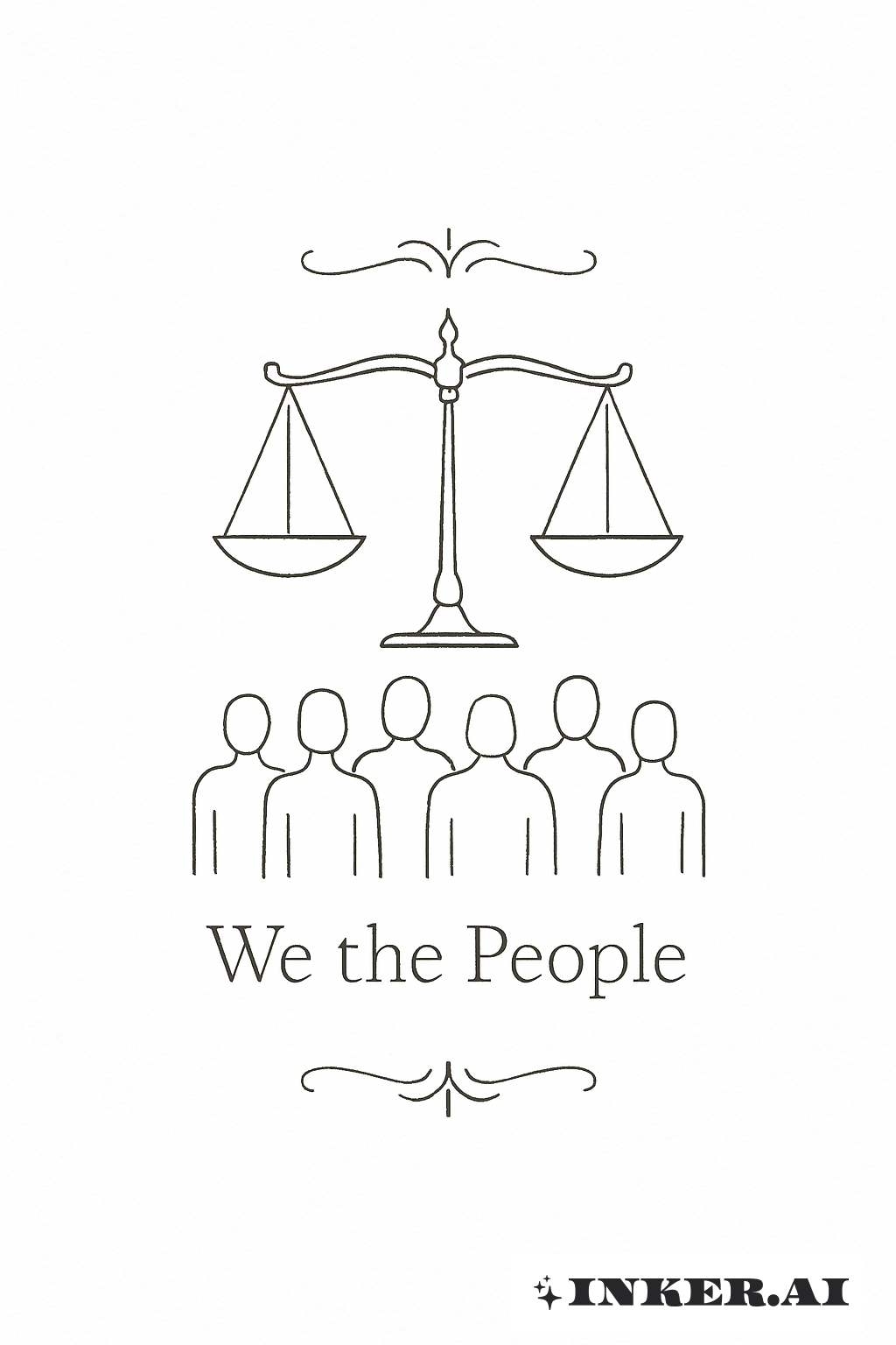 正義天秤平衡於我們人民之上