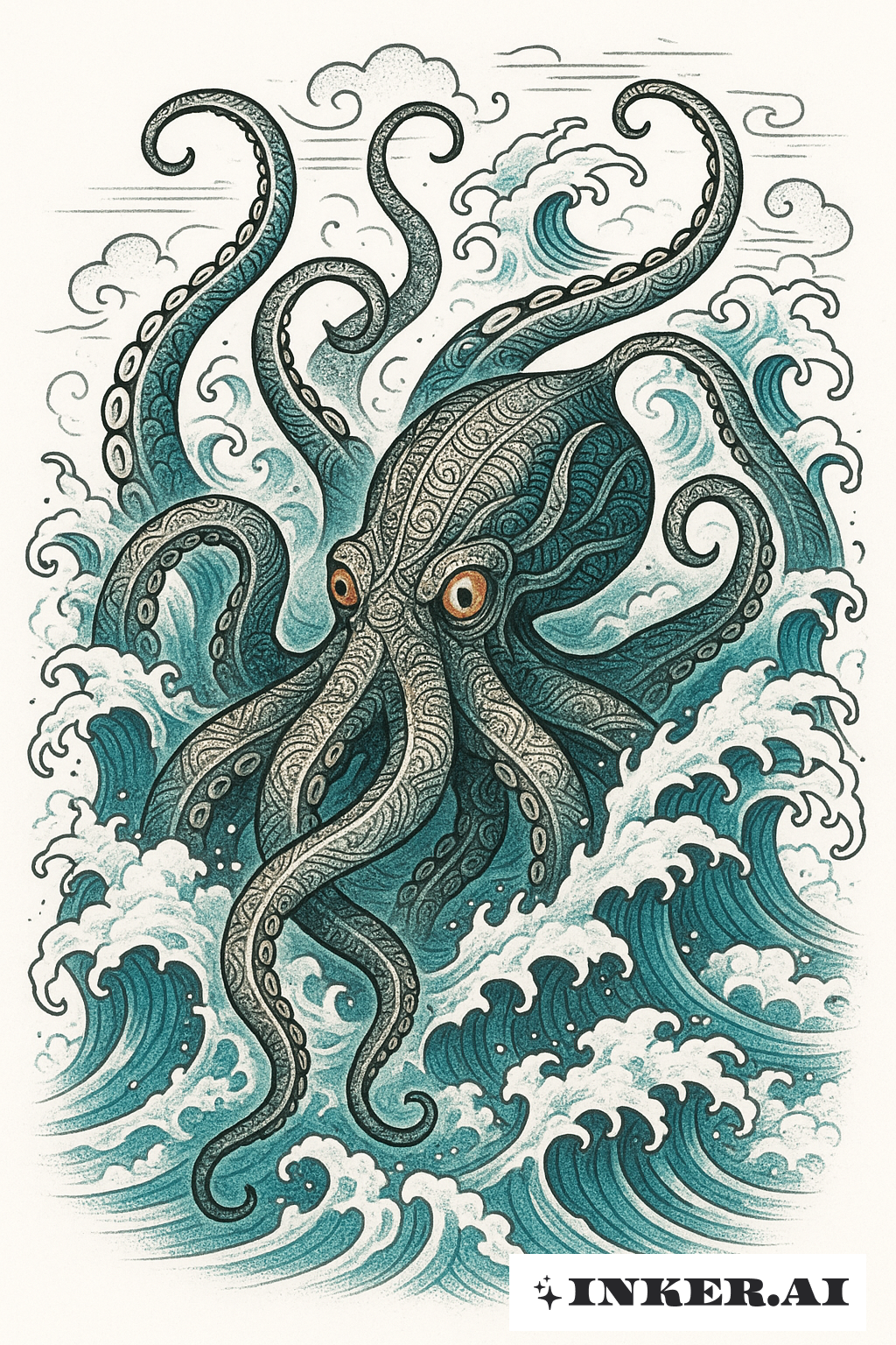 Colorful Octopus Arm Tattoo by Tattoo Artist non_lee_ink, image size:1024x1536