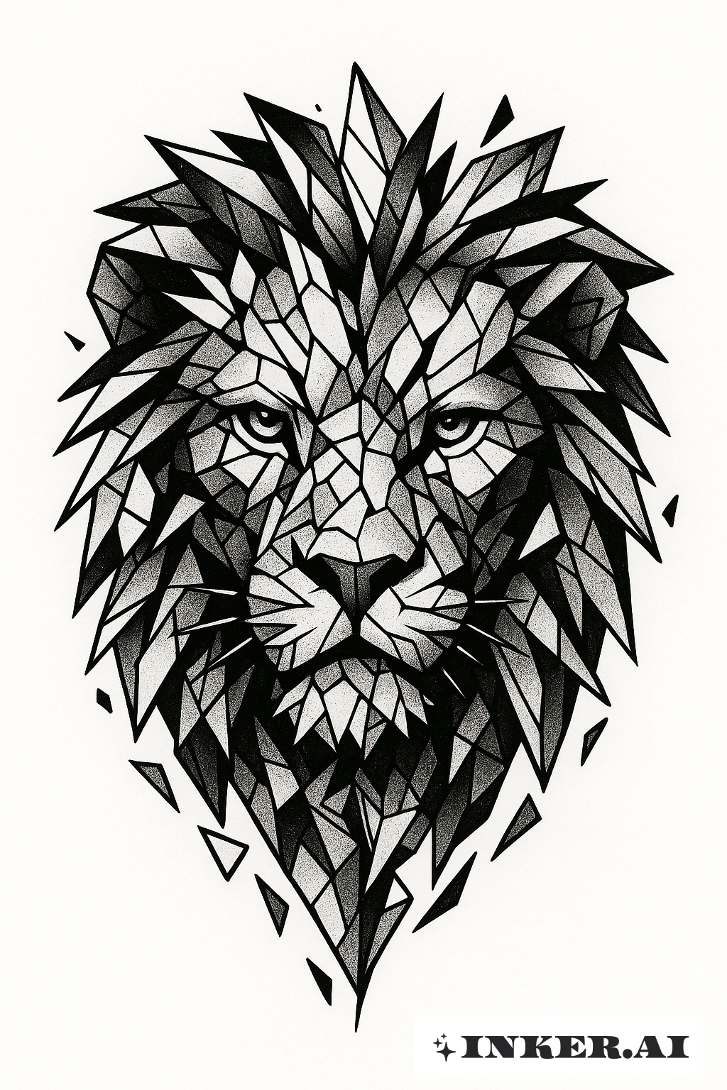 Cara de Leão Fragmentada na Coxa