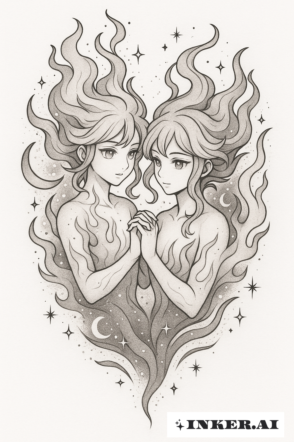 Celestial Twin Flame Embrace