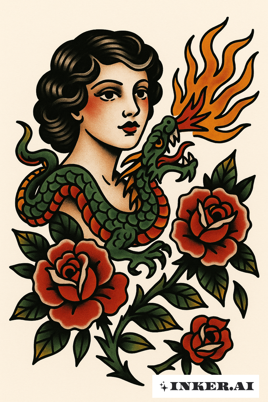 The Girl With The Dragon Breathing Bold Fire