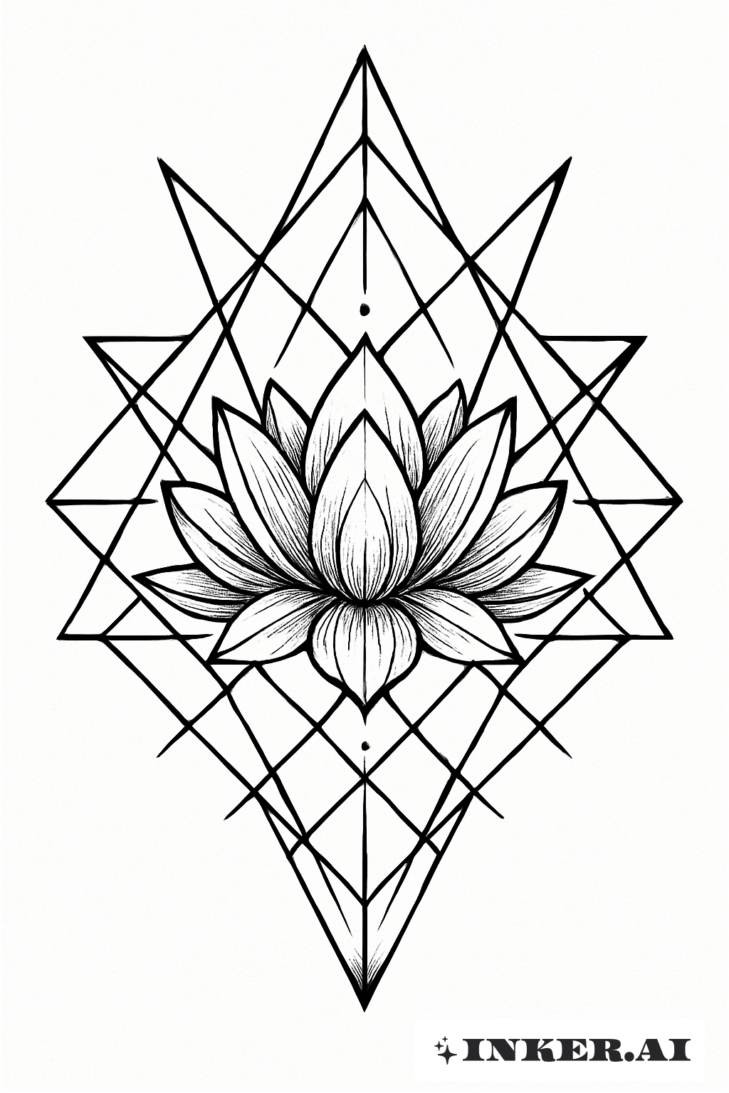 Intersecting Lines and a Lotus Flower