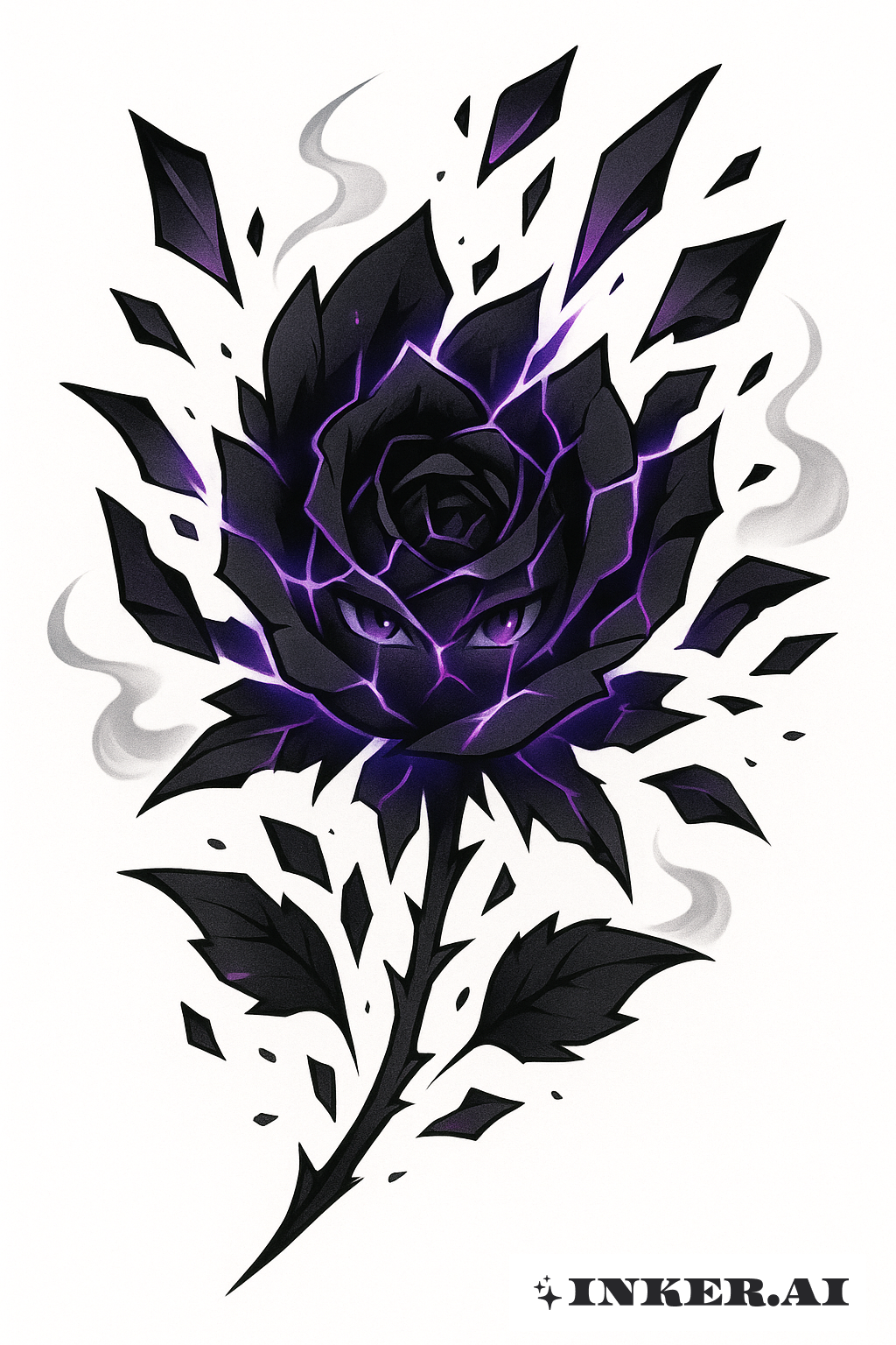 Shattered Petals Of A Cursed Black Rose