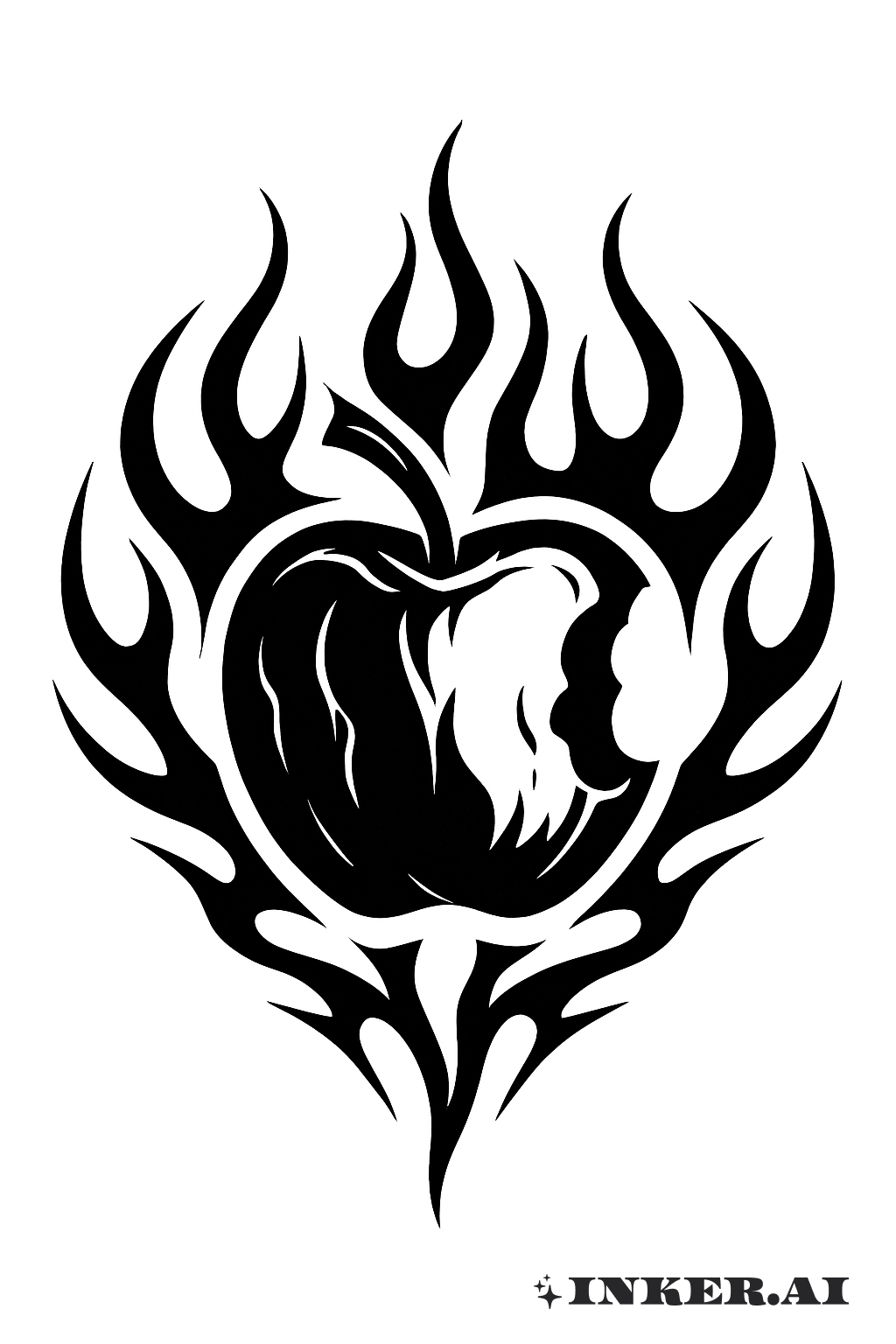 The Bad Apple with Sharp Tribal Flames