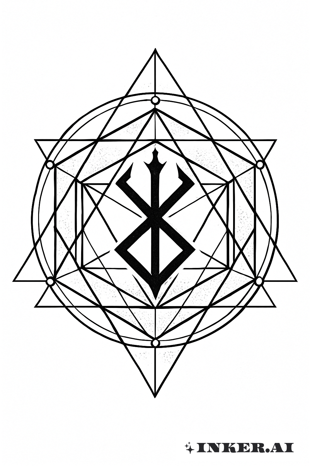 神聖幾何圖案與犧牲印記的紋身