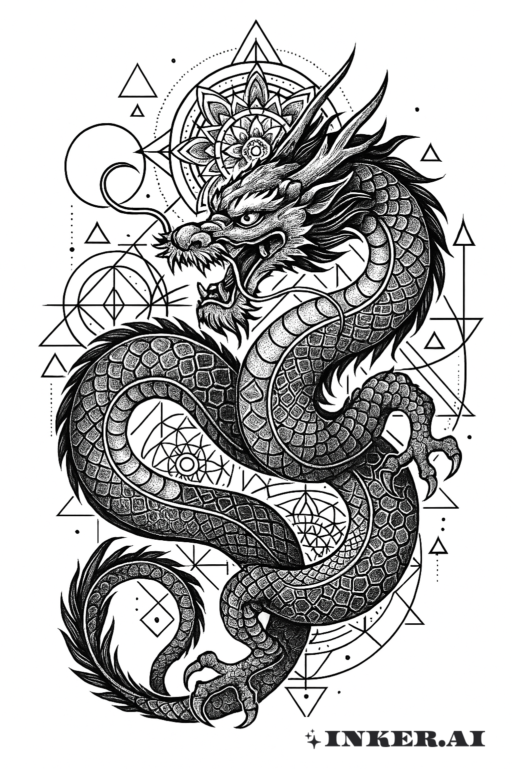 神聖幾何日本龍形態