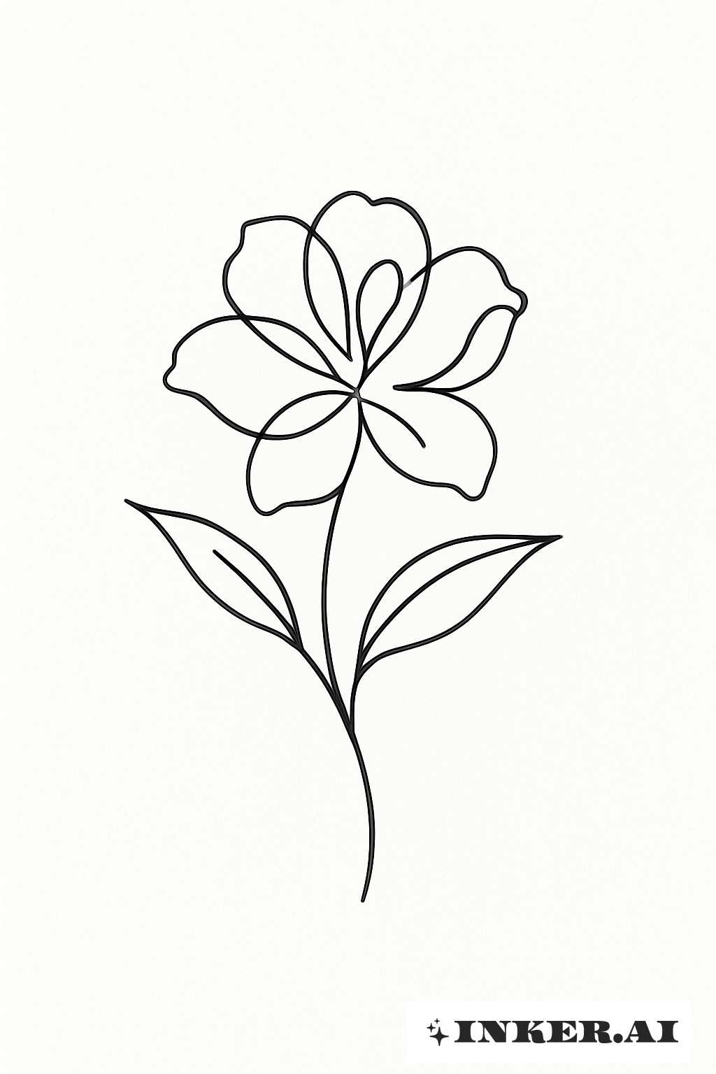 シングルラインシャクナゲの抽象画