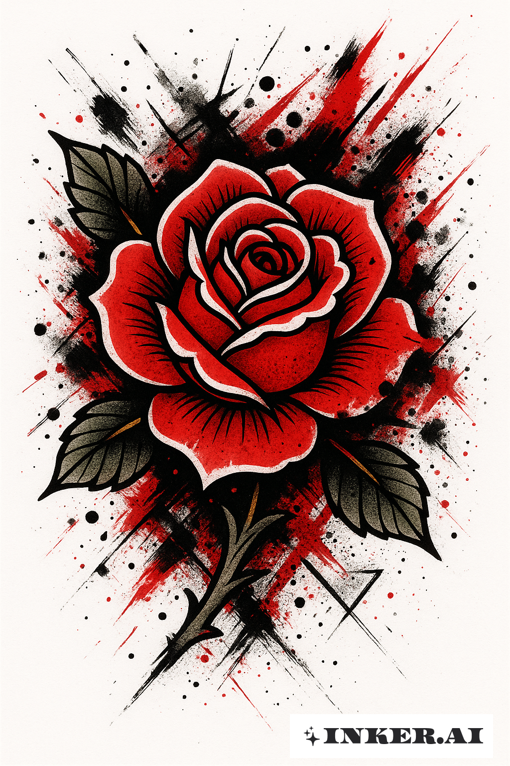 Old School Rose Chaos Trash Polka