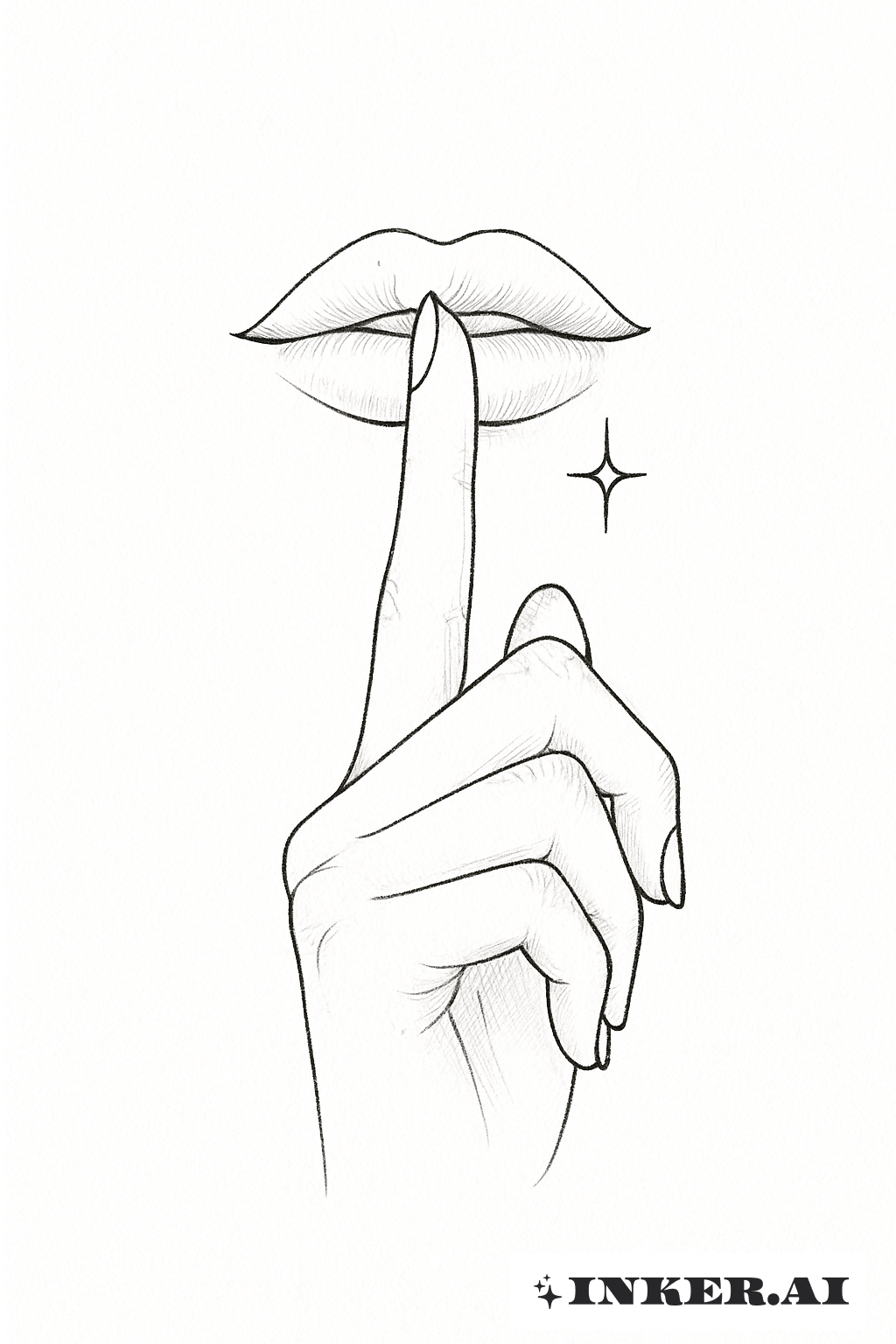 Délicat Shhh Avec Une Seule Étoile