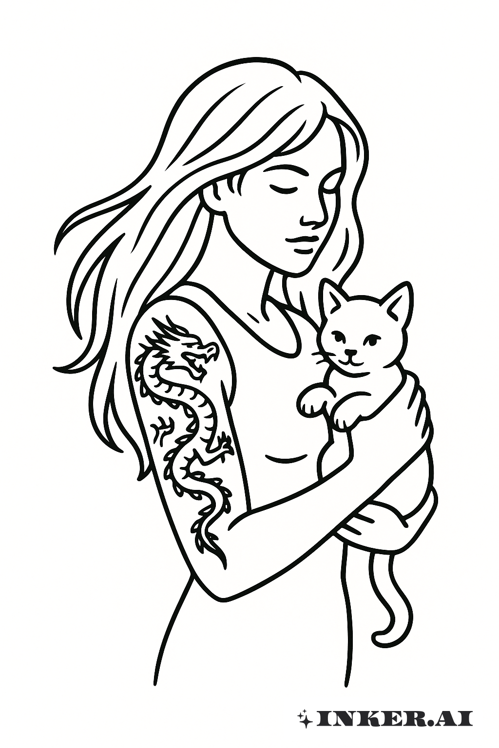 The Girl With The Dragon Holding Her Companion