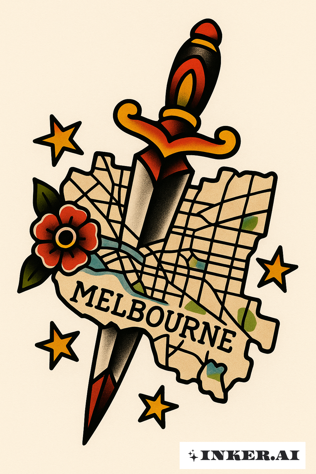 Dao Xuyên Qua Bản Đồ Thành Phố Melbourne