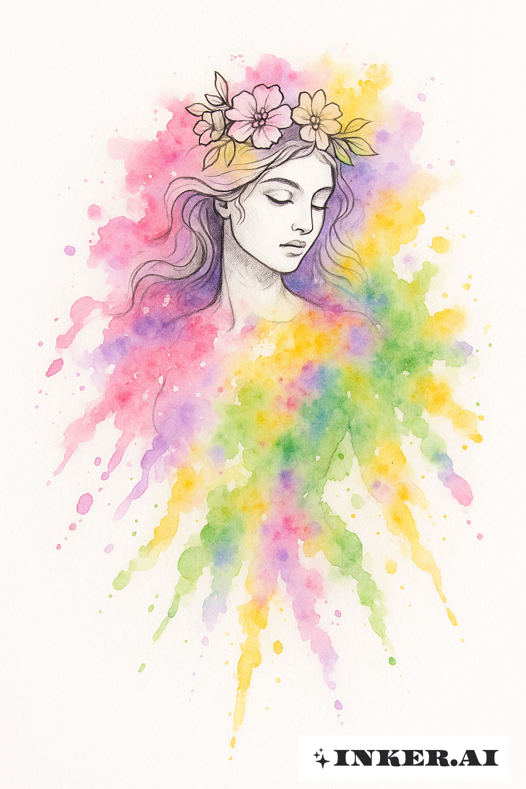 Persephone Dissolving Into Splashes Of Spring Color