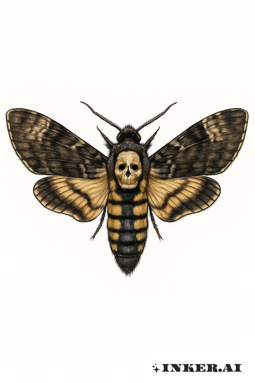 Hyperrealistischer Totenkopfschwärmer