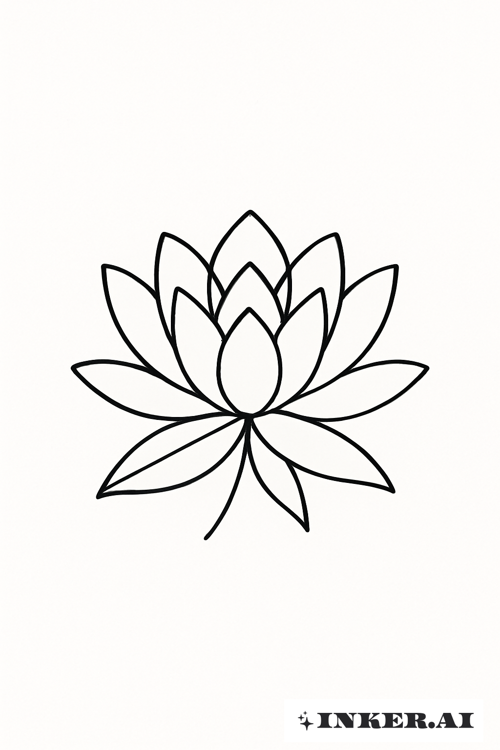 Simple Water Lily Outline