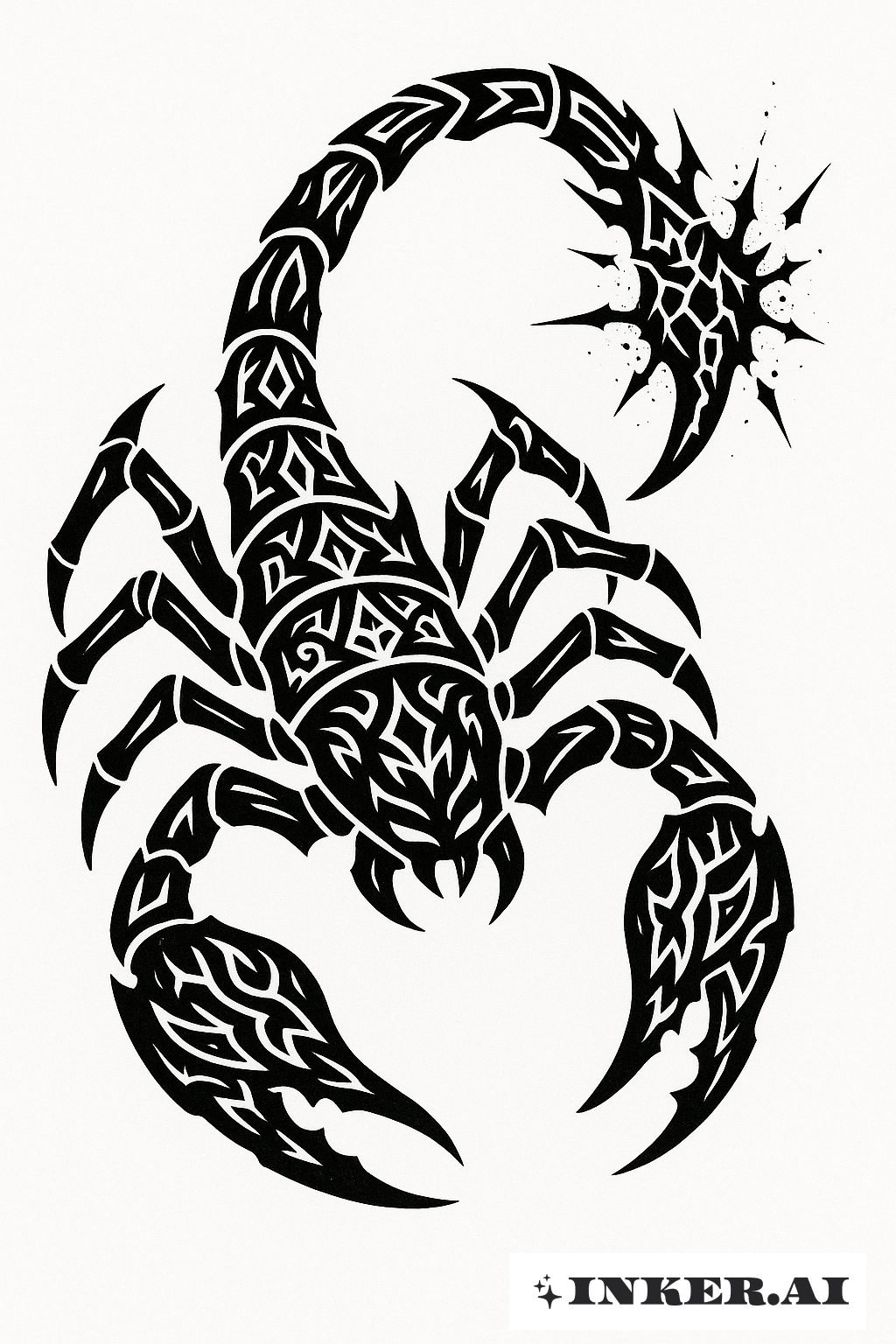 Un Scorpion Tribal Avec Un Dard Infecté