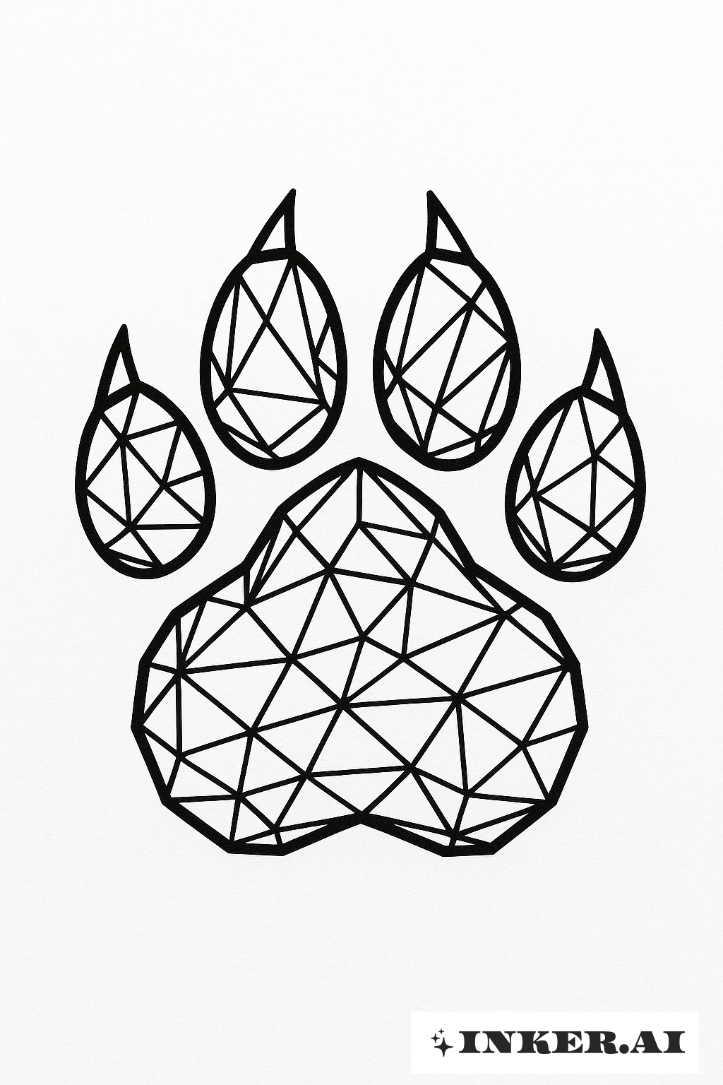 Patte de Chien Géométrique avec Triangles Croisés