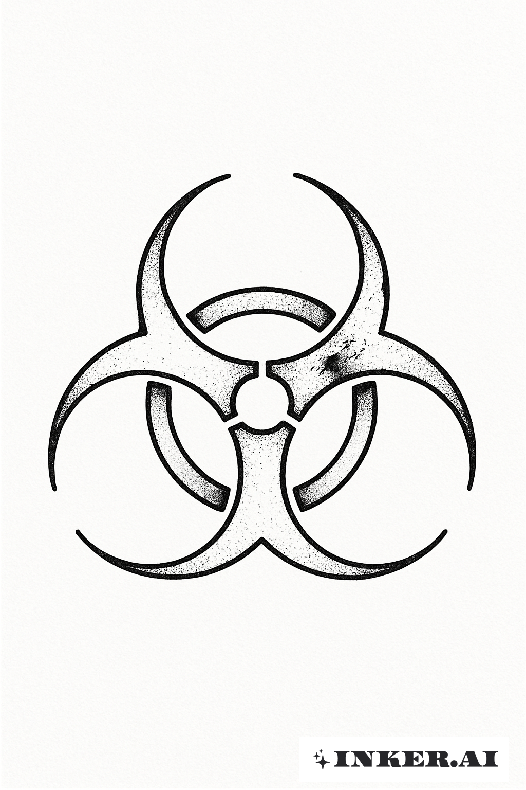 Un Seul Symbole de Risque Biologique Infecté