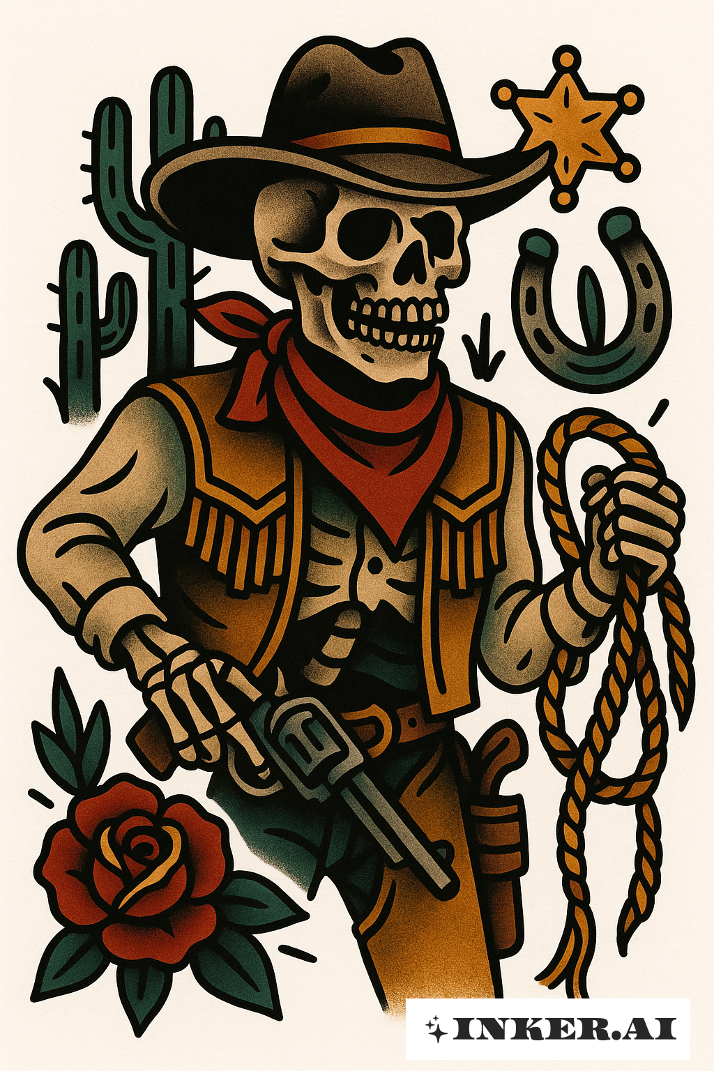 Old West Cowboy Skeleton