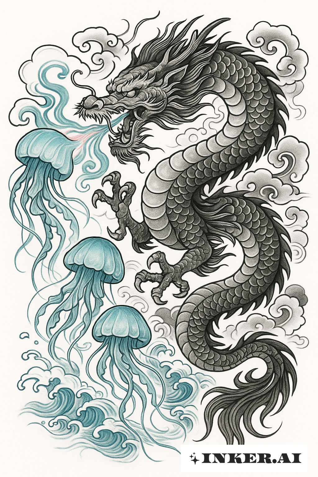 Dragon's Breath And The Sea Jellyfish