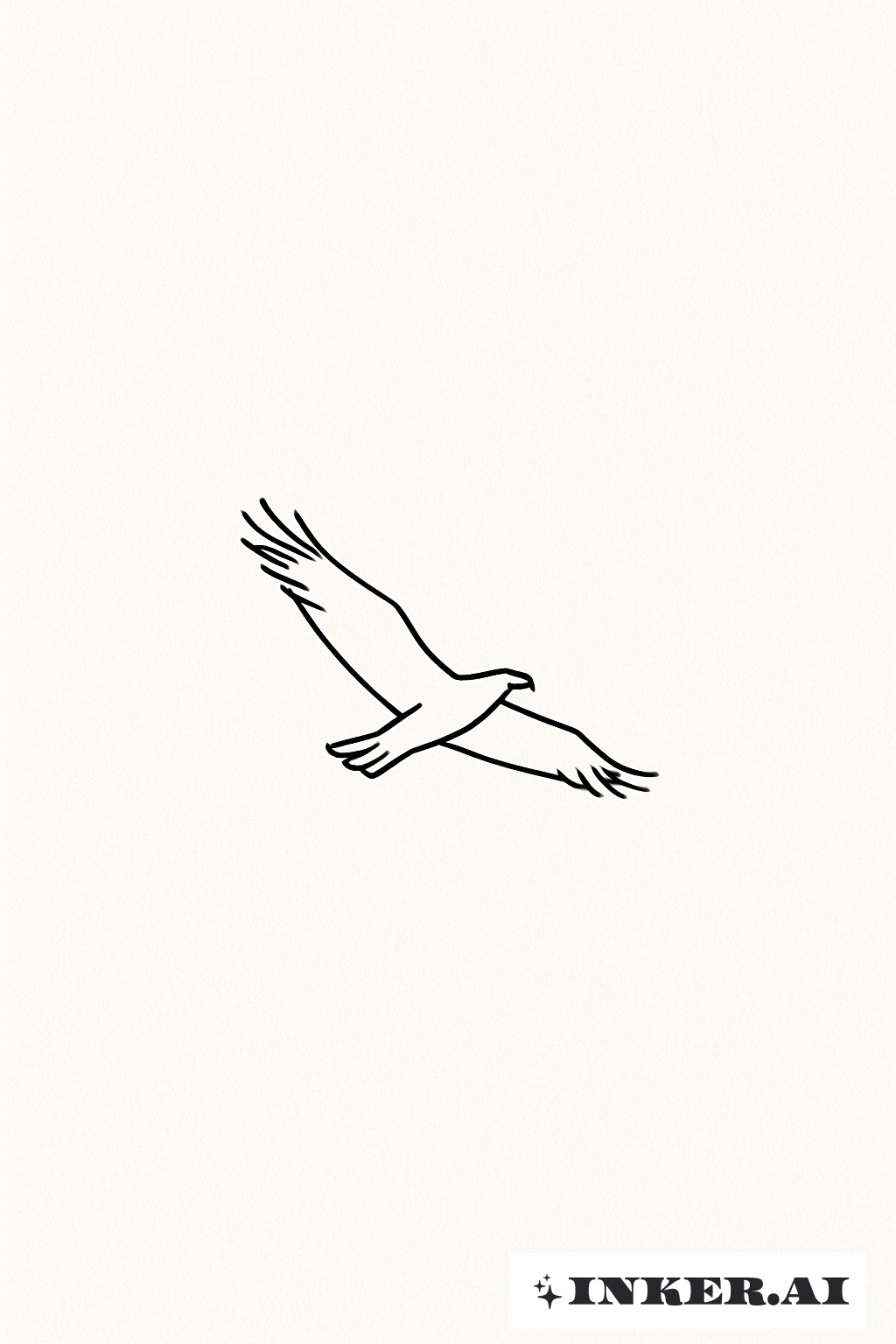 Pequena Águia Voando à Distância