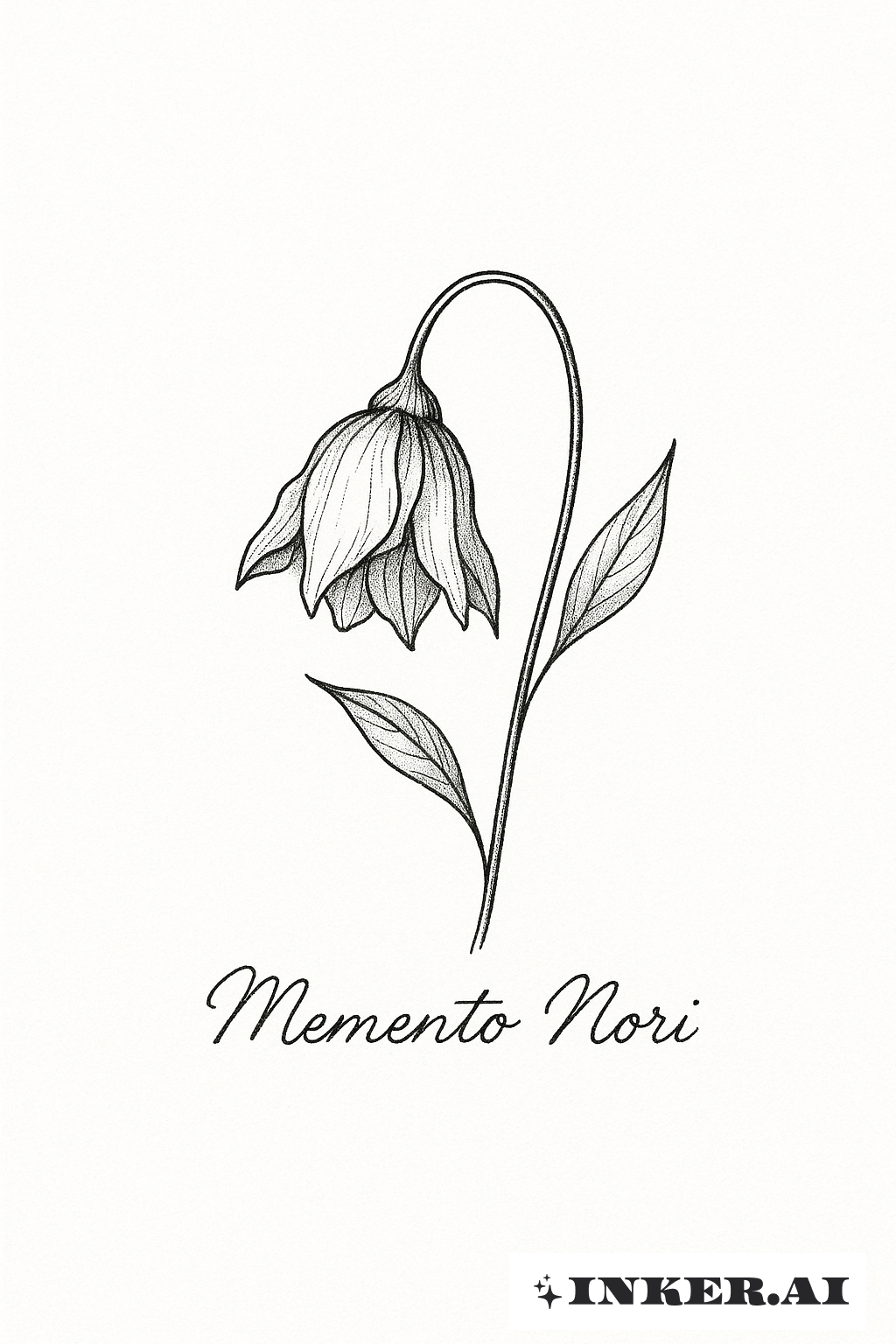 Einzelne verwelkende Blume Memento Mori