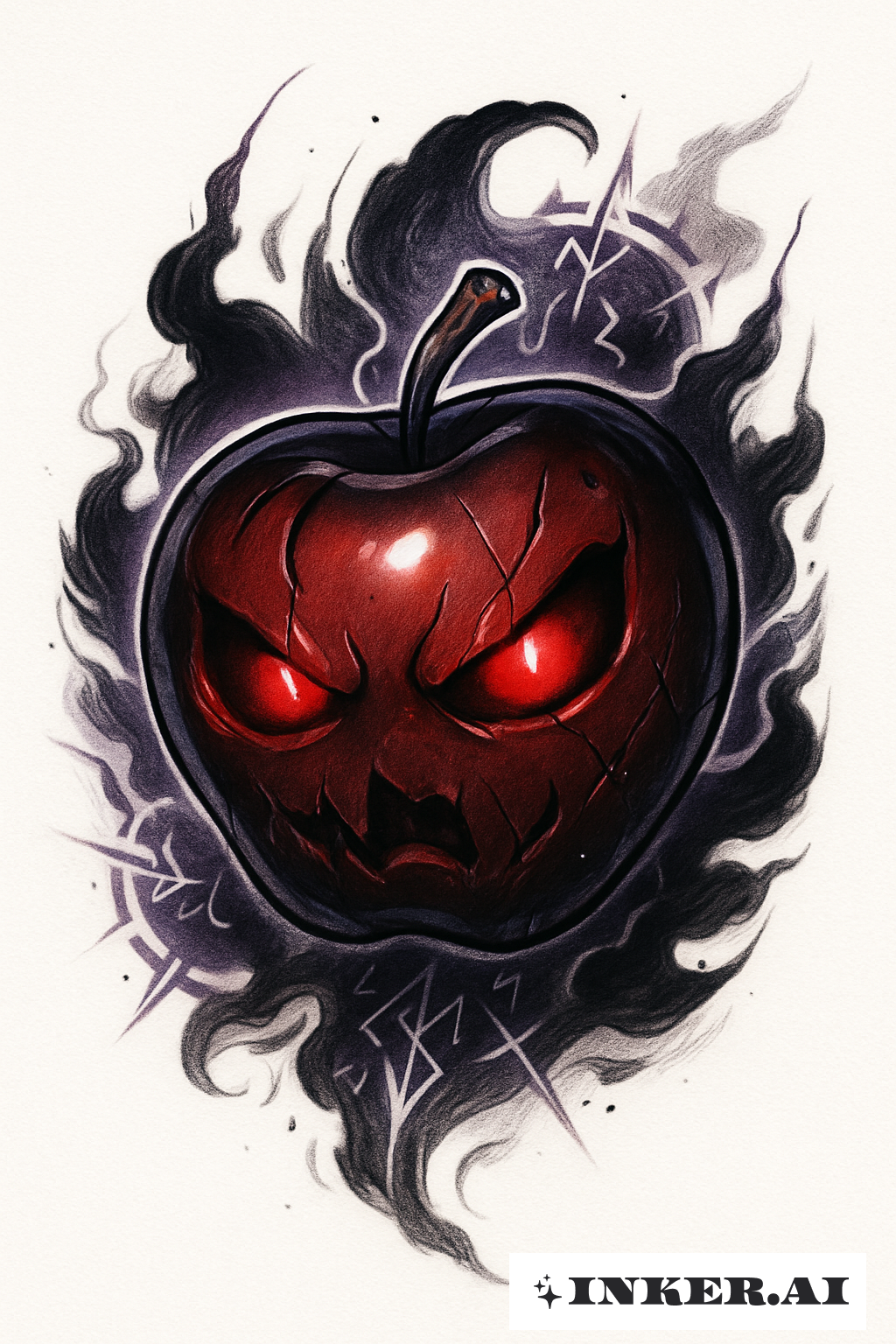 The Cursed Bad Apple with a Dark Aura