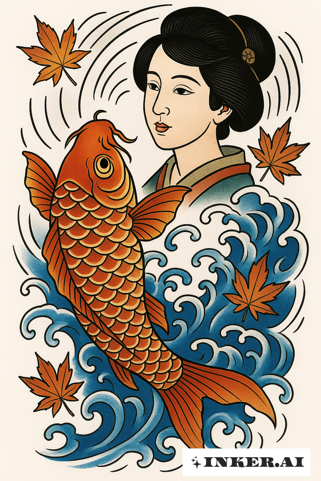 鯉魚游向蘿倫·鮑伯特