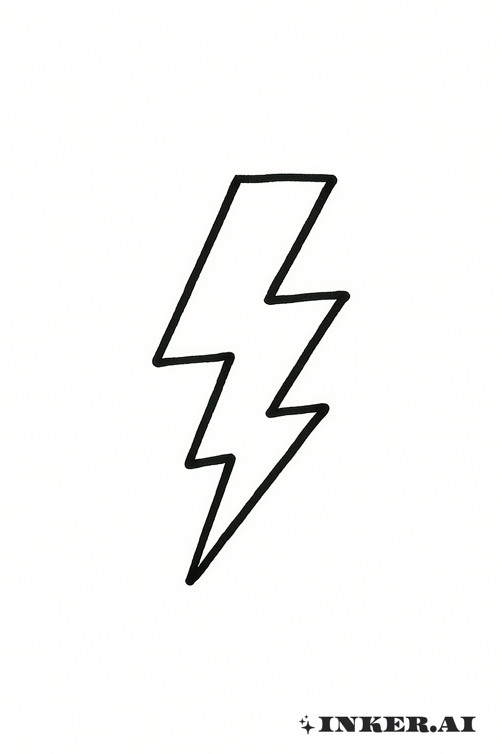 A Simple Hand-drawn Lightning Bolt