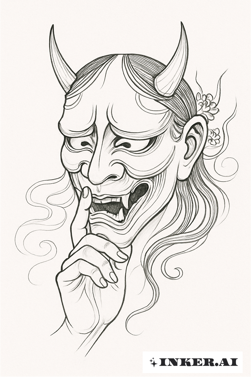 Le Masque Hannya Murmurant d'un Yakuza