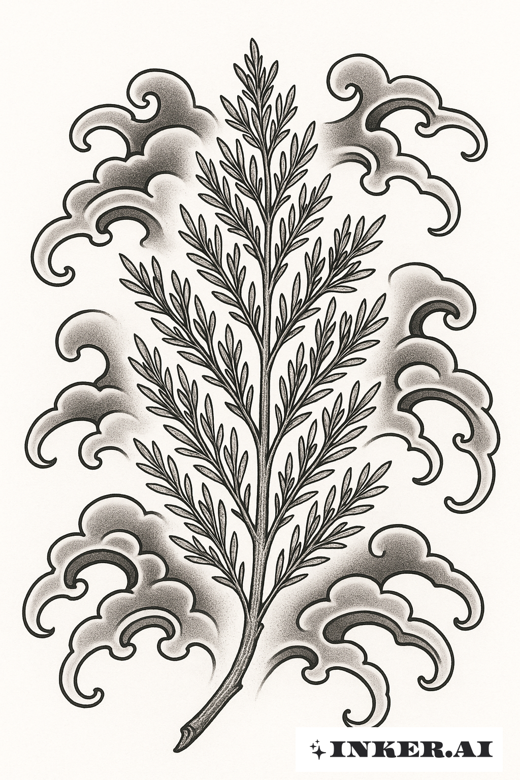 Sagebrush Branch with Japanese Wind Bars