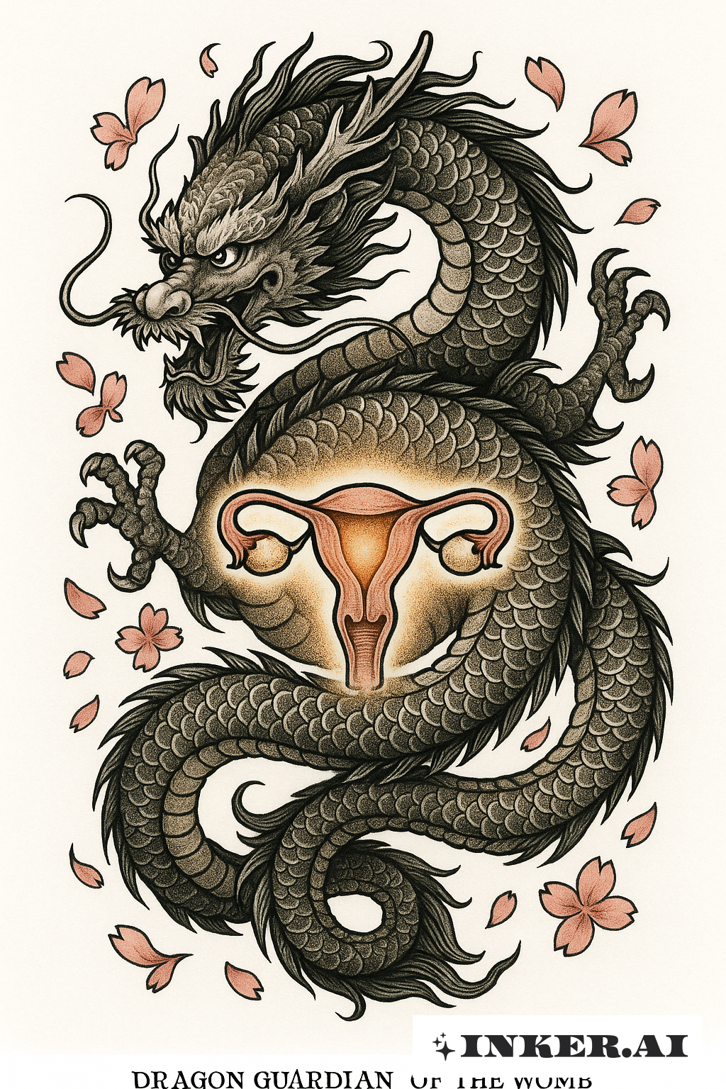 Drache Wächter des Mutterschoßes