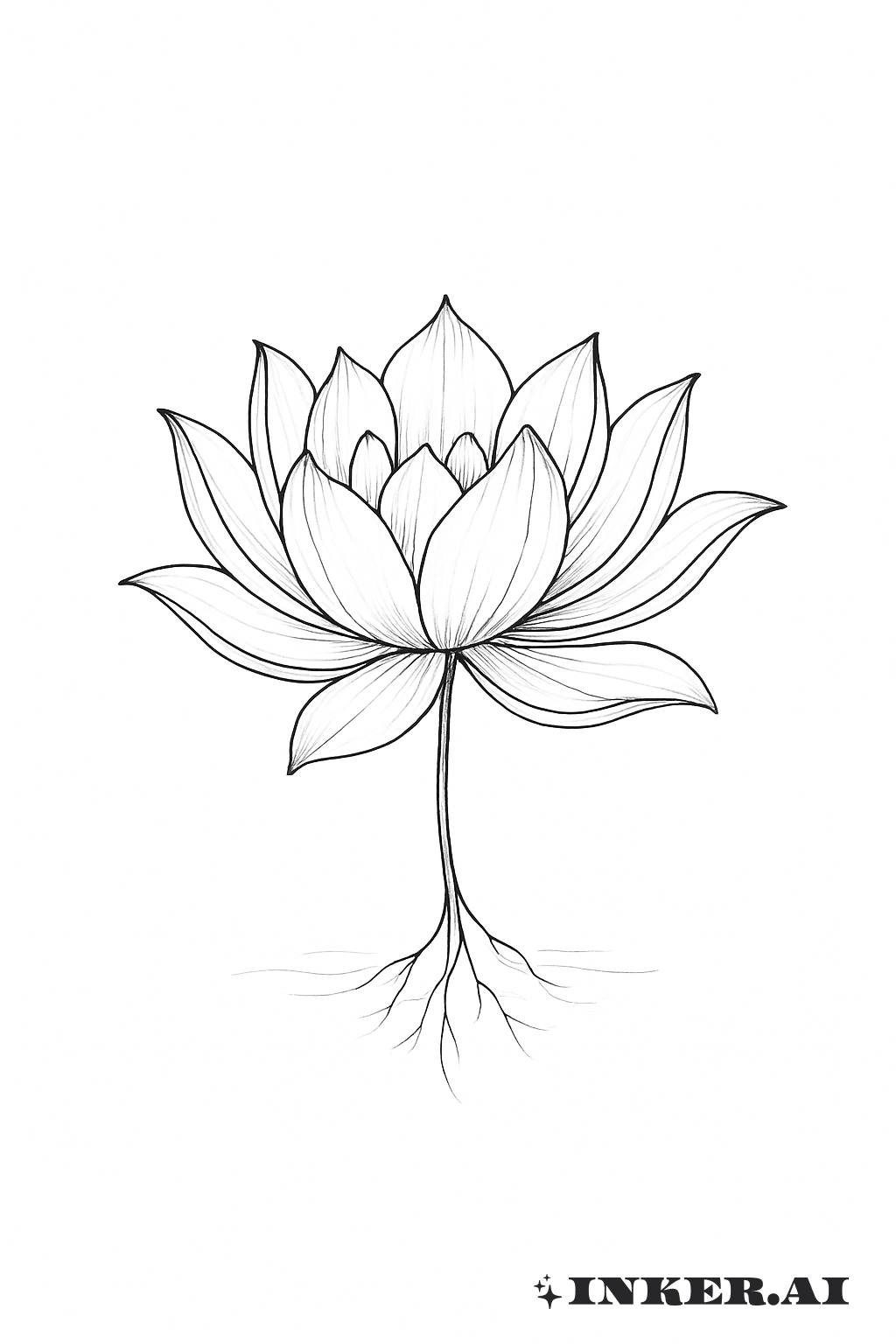Delicate Unfurling Lotus Flower