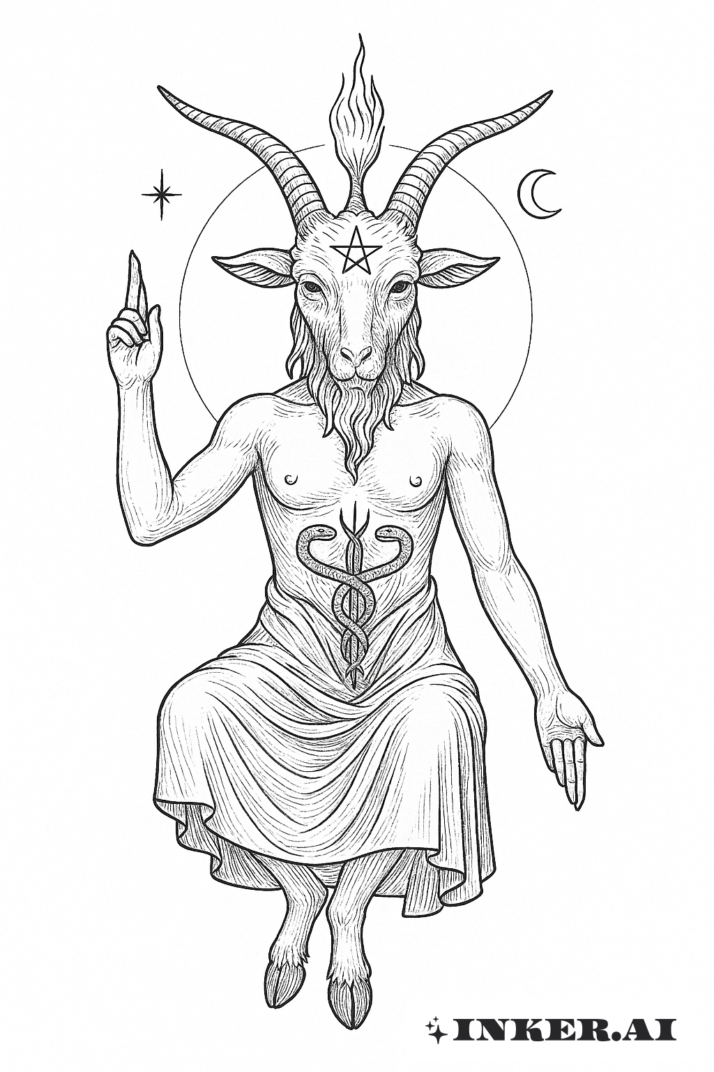 Gesto de Baphomet Assim Acima Como Abaixo