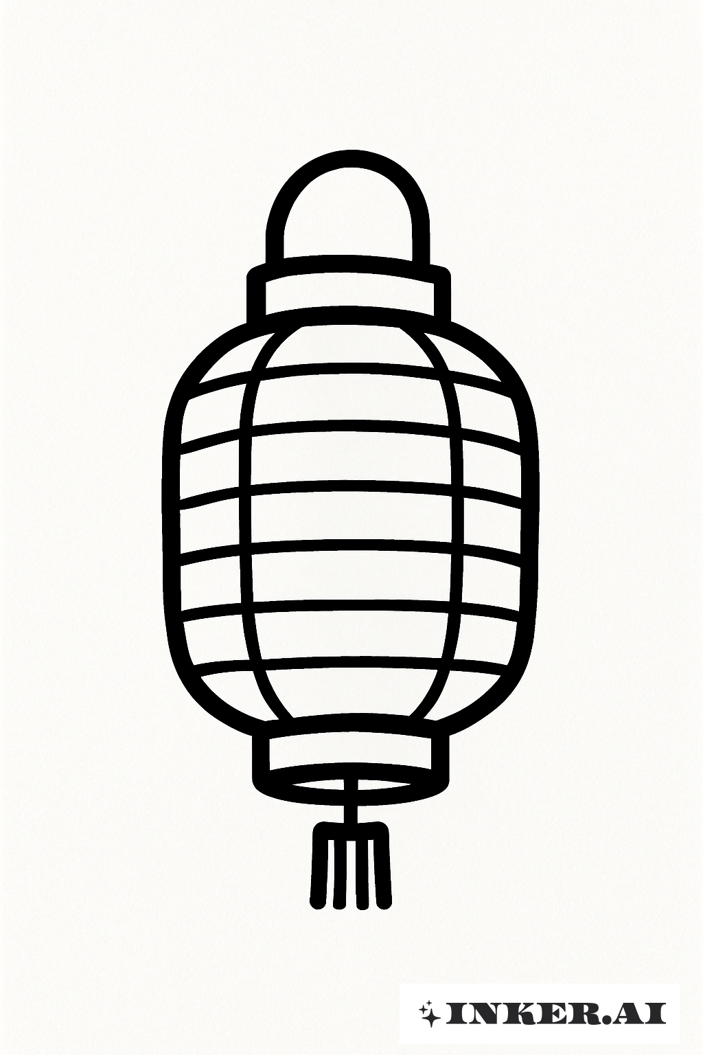 Einfaches Yakuza Laternen-Symbol