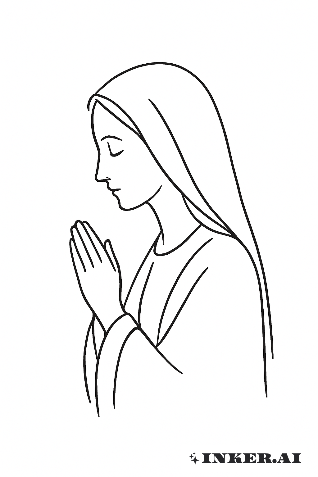 Thiết kế Madonna cầu nguyện tối giản