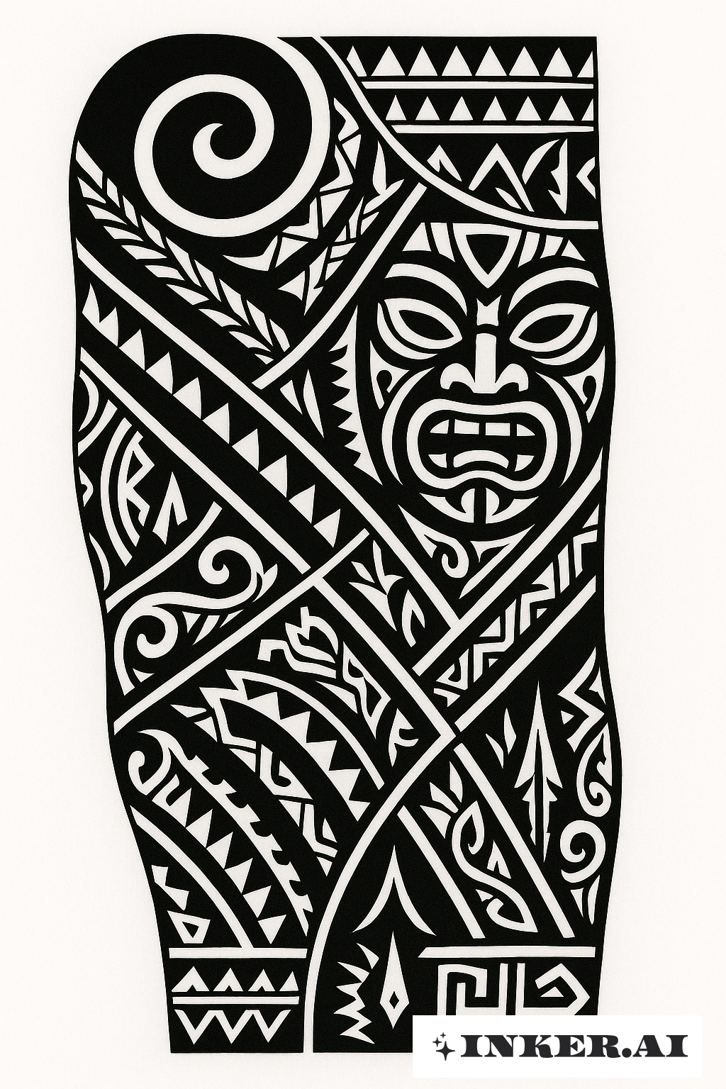 폴리네시아 네거티브 스페이스 블랙아웃