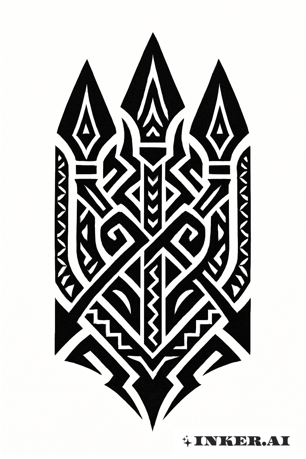 부족 창 패턴 블랙아웃