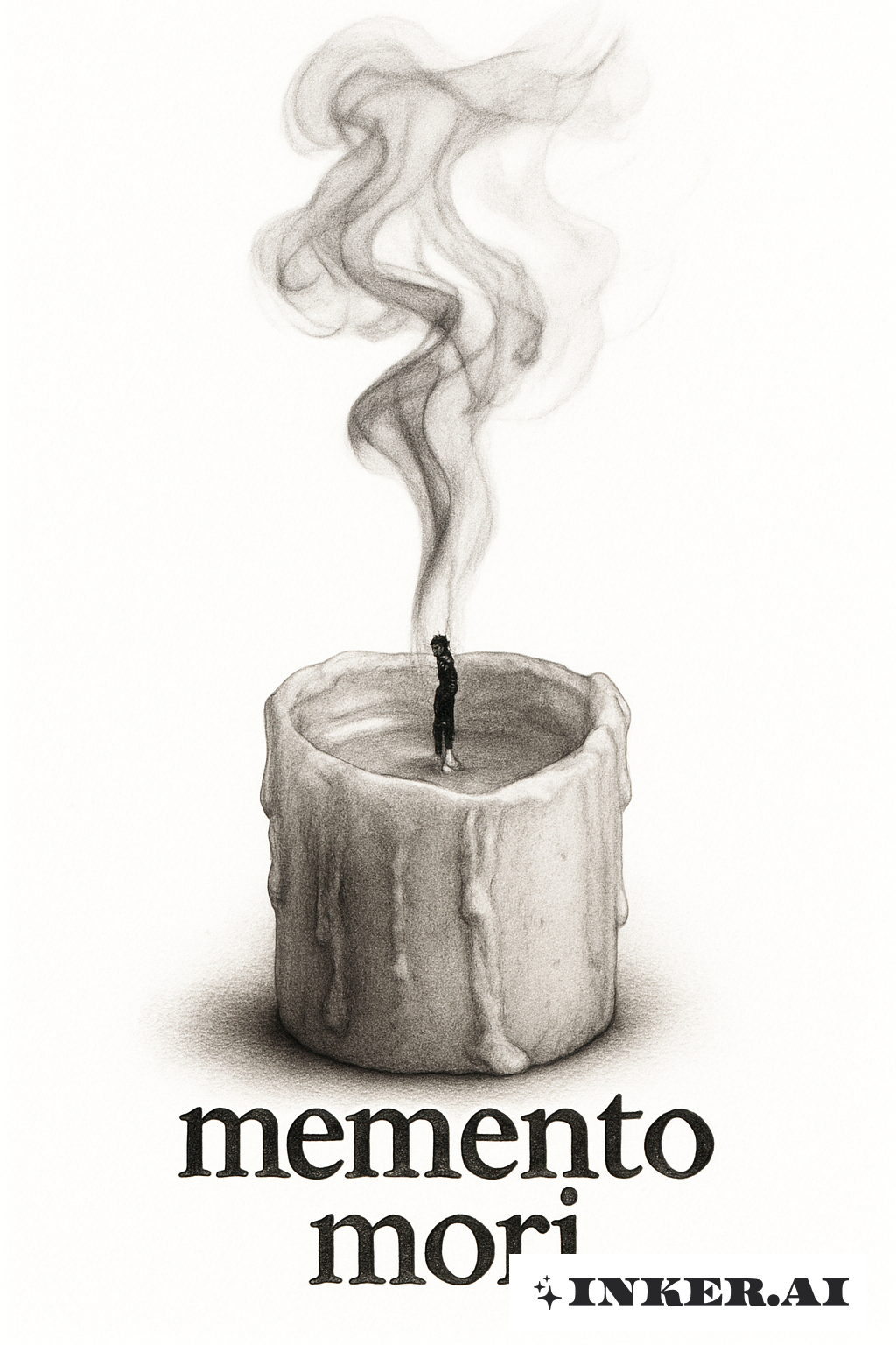 Erinnerung an eine erloschene Kerze Memento Mori