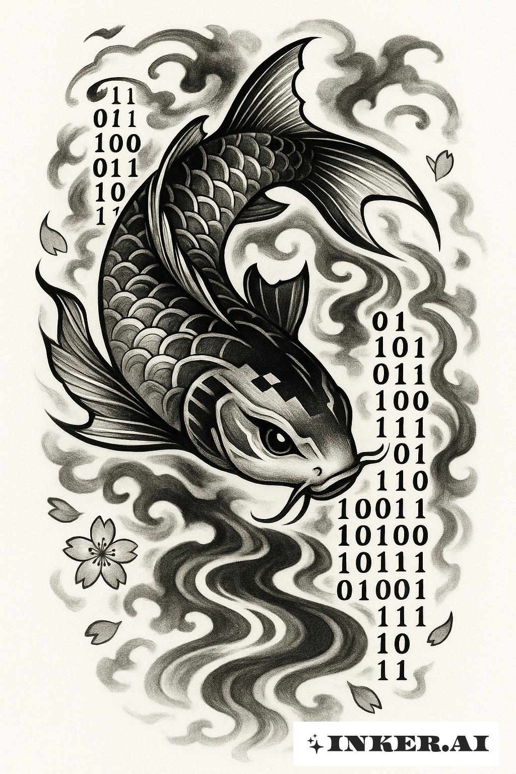 Cá chép Gen Z bơi qua mã nhị phân