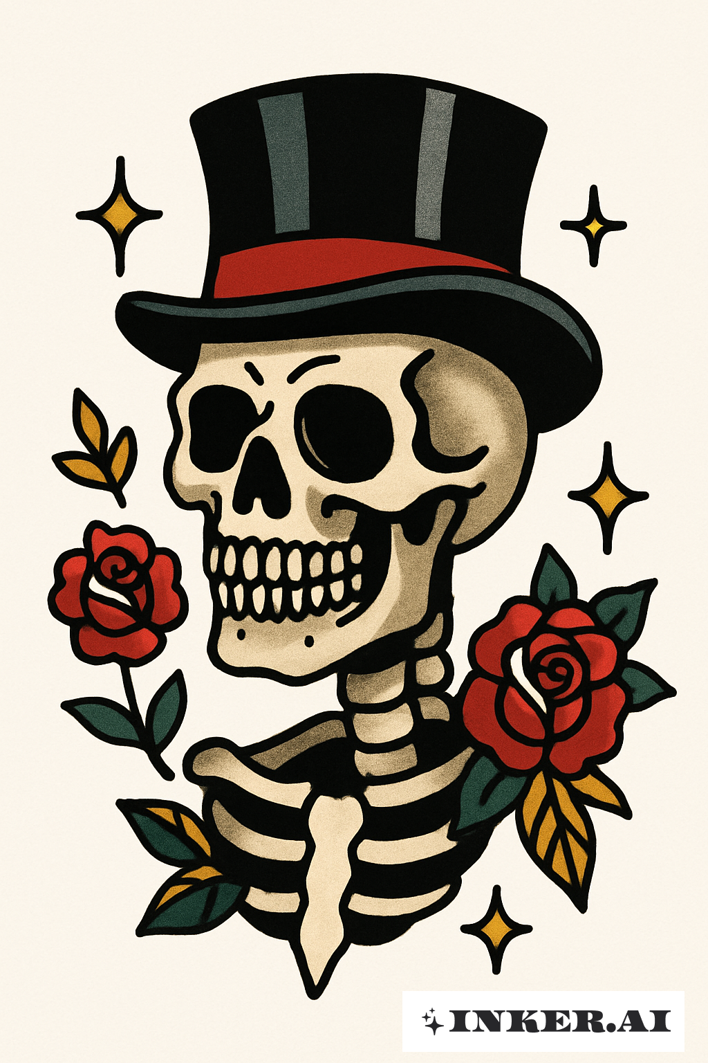 Grinning Skeleton in a Top Hat