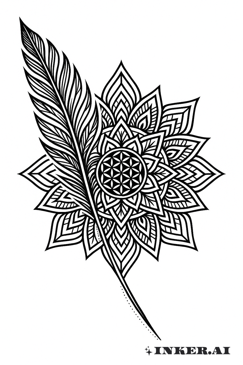 Hình Học Linh Thiêng Lông Vũ Và Mandala