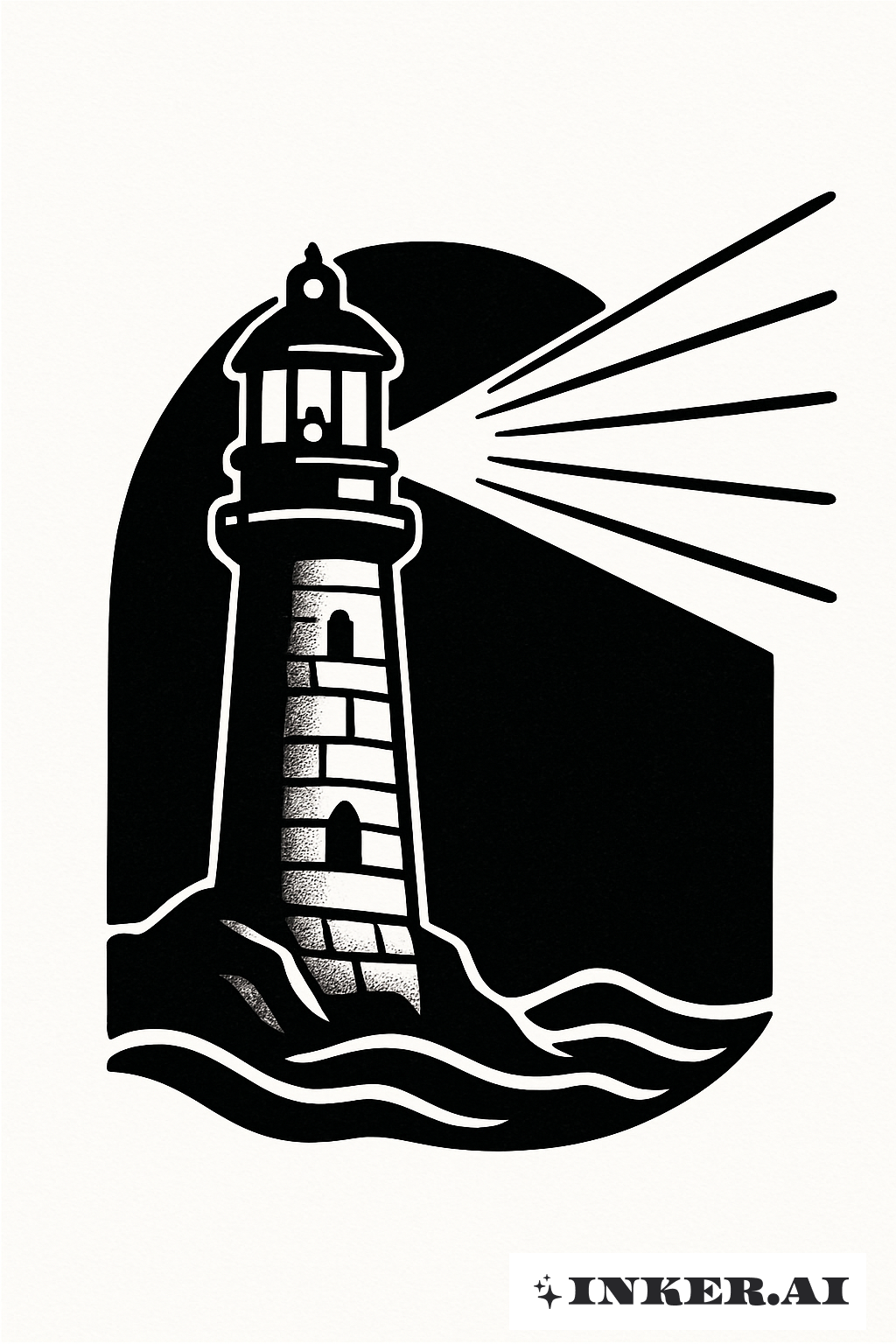 Lumière du Phare Transperçant l'Obscurité