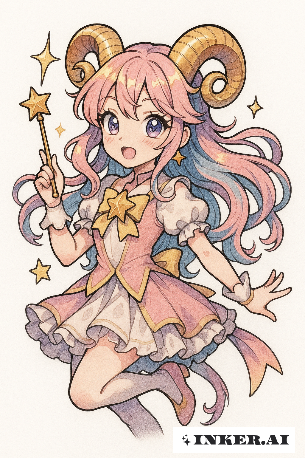 拥有白羊座角的魔法少女