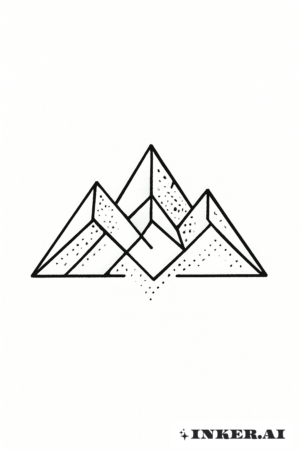 Gama de Montanhas Abstrata com Stick And Poke