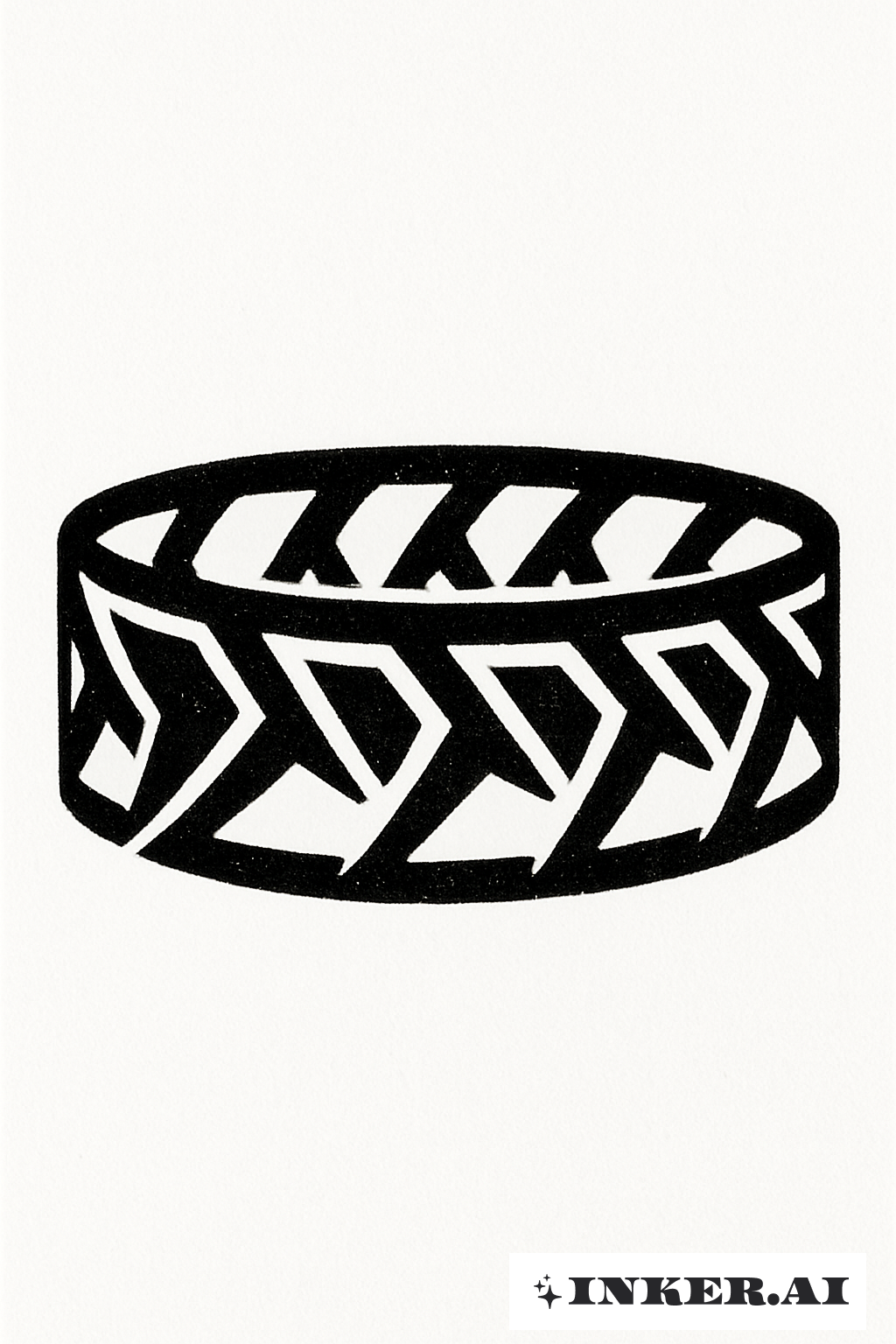 Uma Banda de Dentes de Tubarão com Stick And Poke