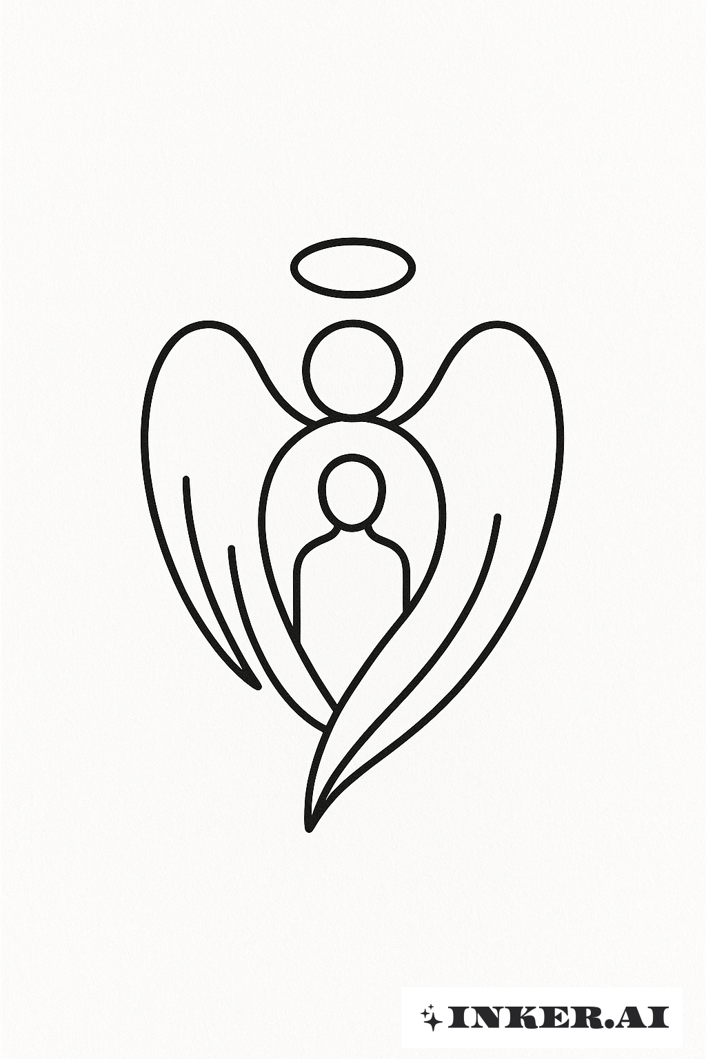 Abstract Guardian Angel's Protective Form