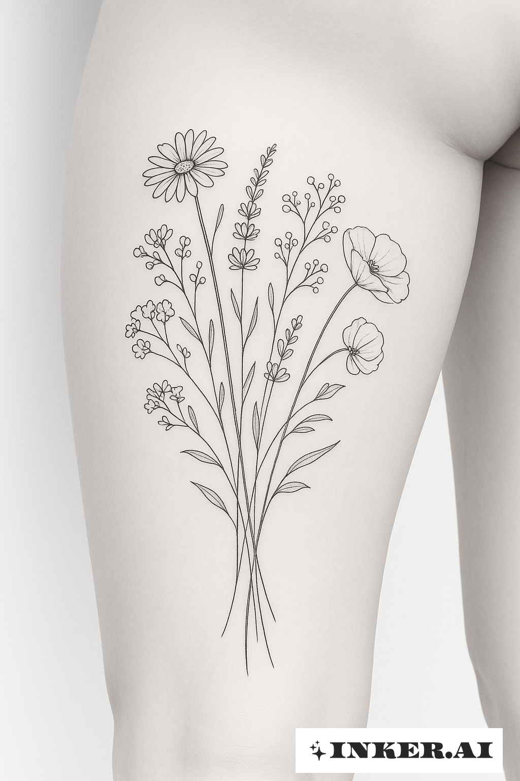 Bouquet Delicado de Flores Silvestres na Coxa